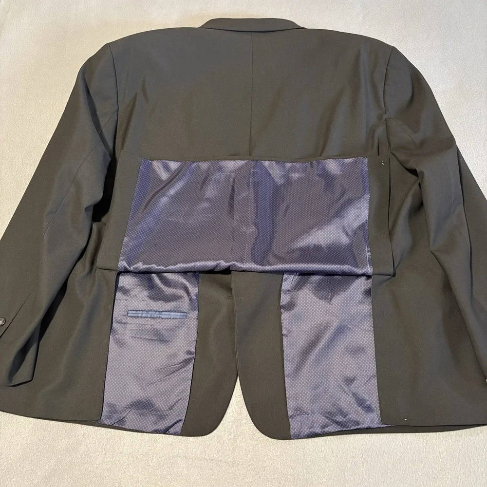 Shaquille O'Neal Blazer XLG 56R Black Solid Sport Coat Jacket Modern Travel‎ NEW